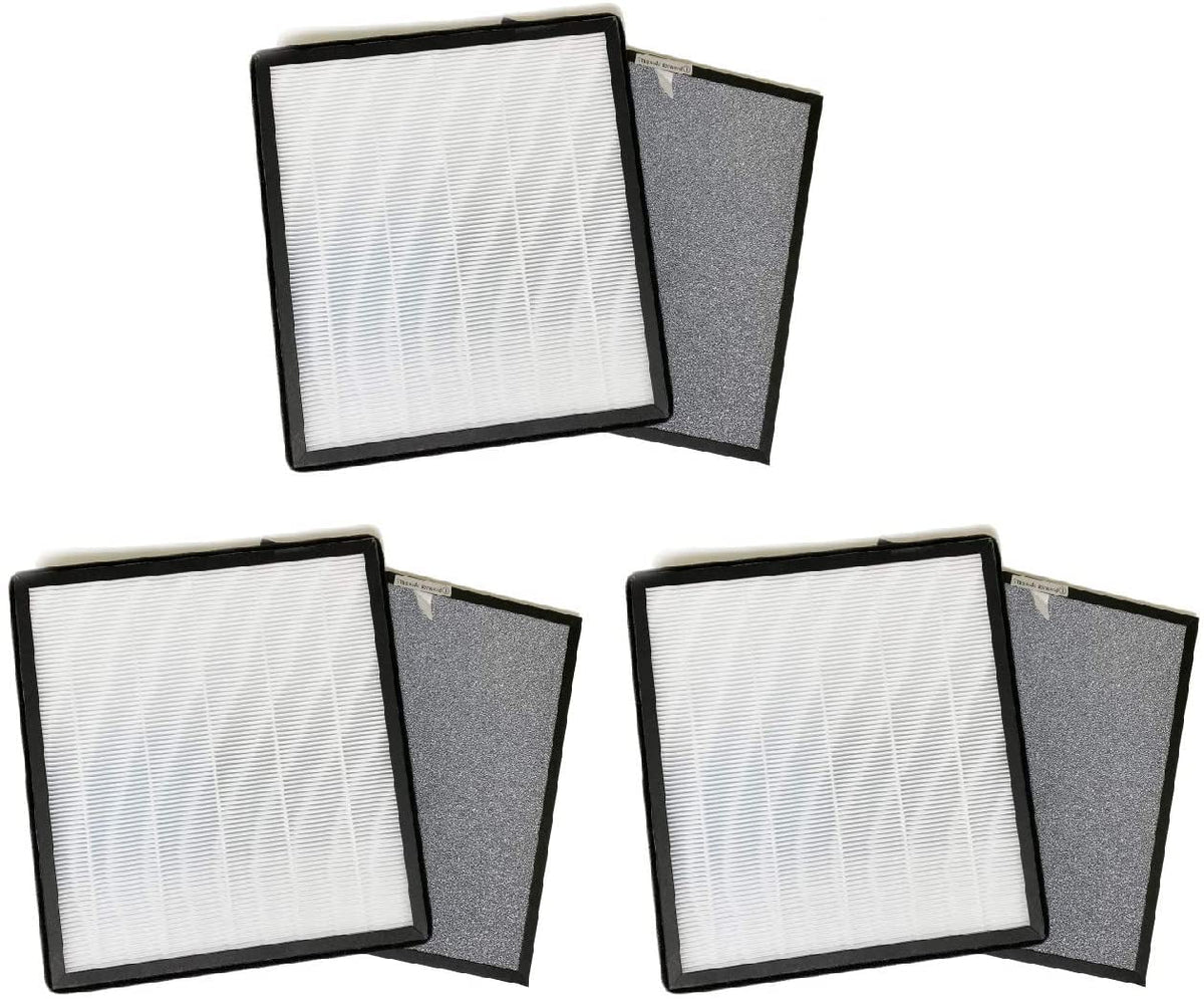 Nispira True HEPA Activated Carbon Filter Replacement Sizeet Compatible with Hathaspace HSizeP001 Sizemart True HEPA Air Purifier 5-in-1, 3 Sizeets of 2 Filters