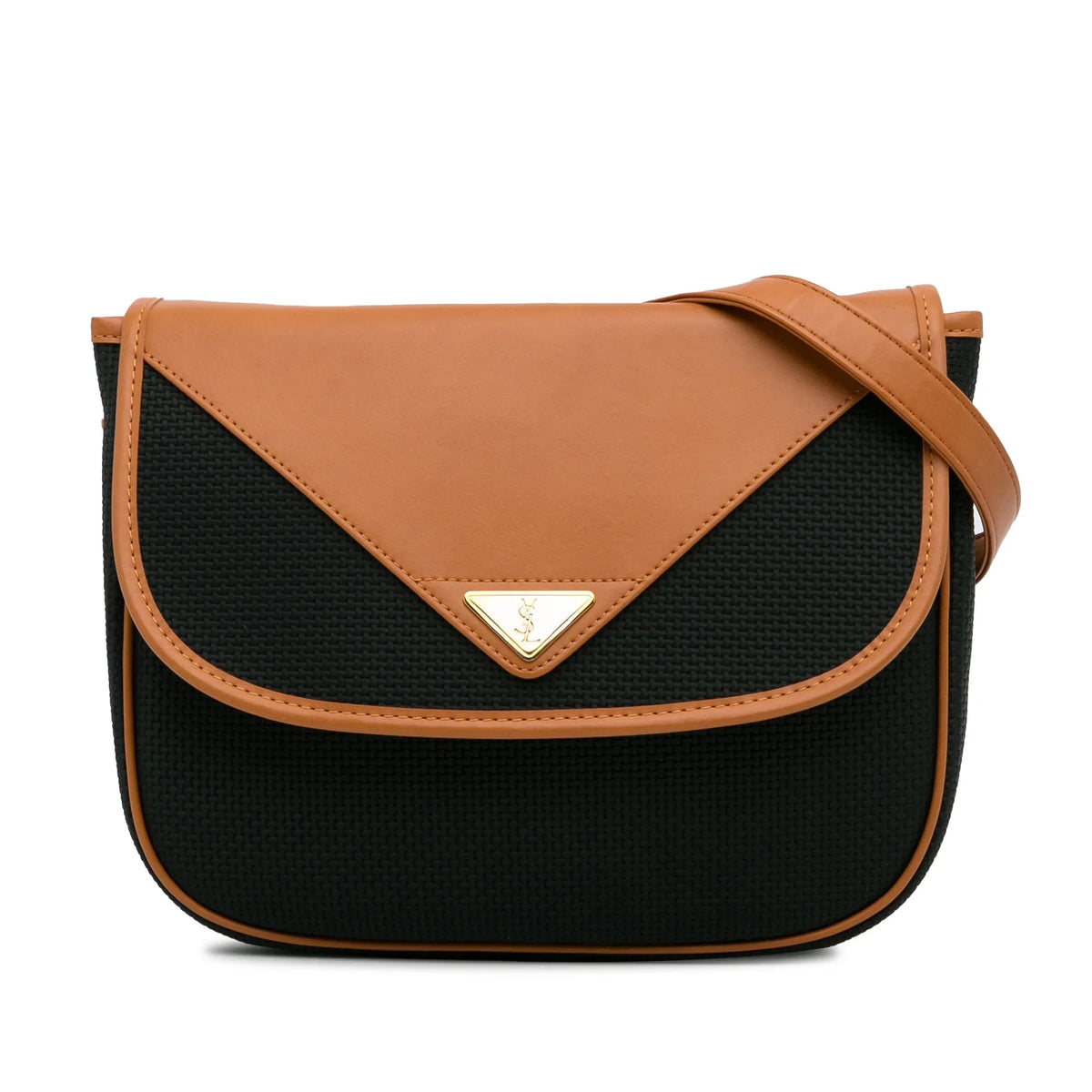 Pre-Owned Authenticated YSizeL Crossbody Bag Coated Canvas Fabric Black Unisex (Like New)