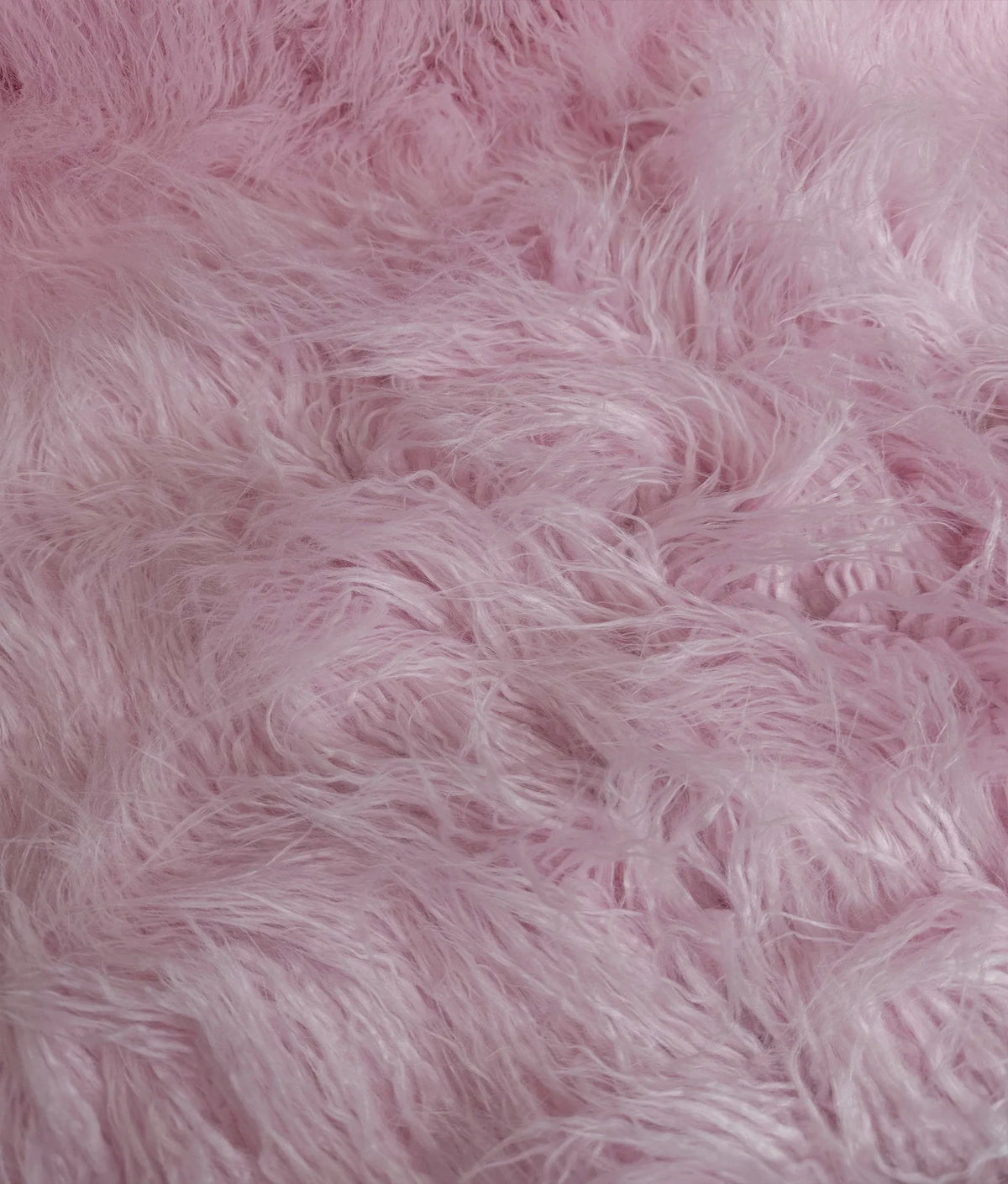 Faux Fake CURLY Yak FUR 3.5" LONG Pile Japanese Fire Retardant Yarn 2.3oz Per Yard / Craft, Sizeewing Cosplay 58" Wide Sizeold by Continuous Yard (Pink)