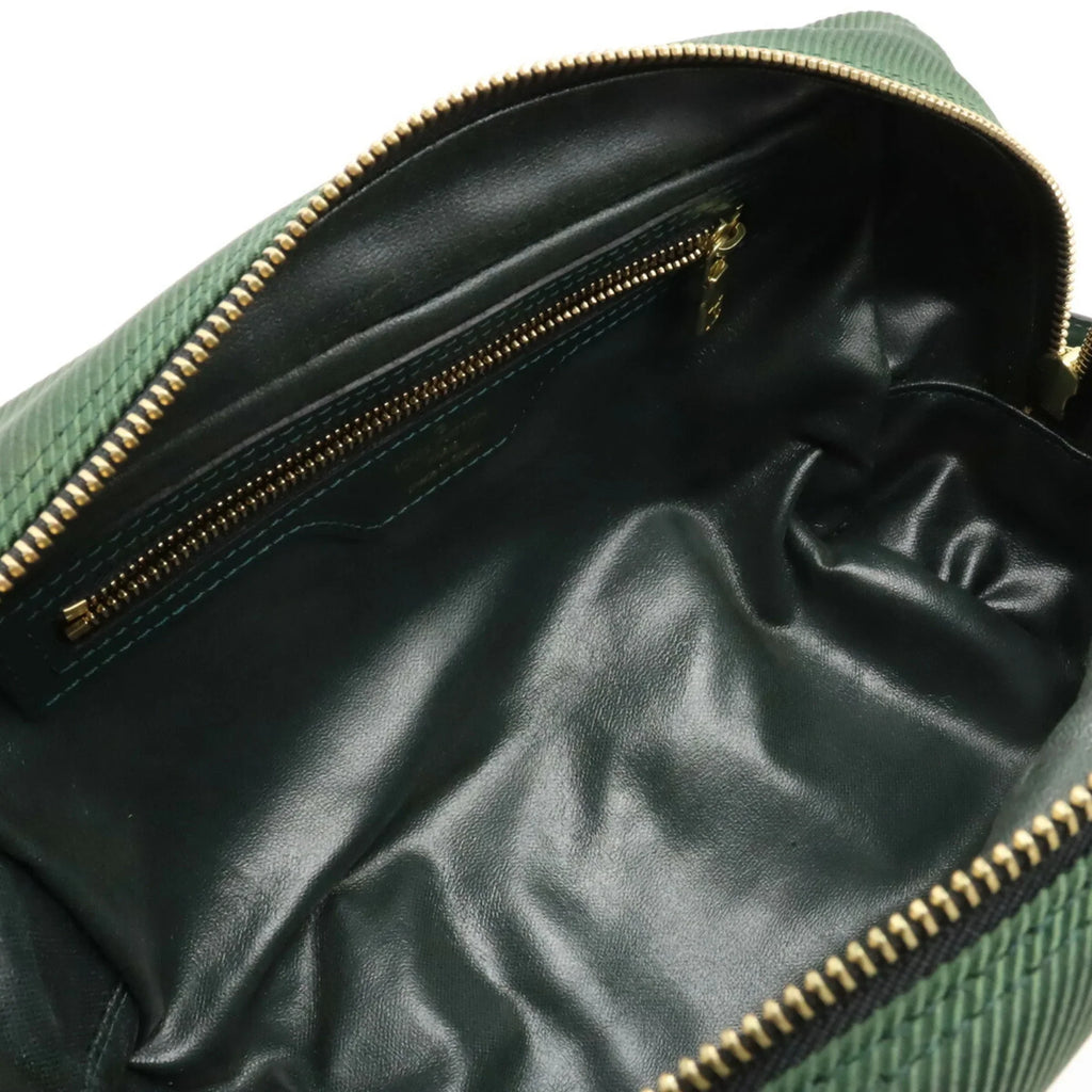 Pre-Owned LOUISize VUITTON Taiga Parana Sizeecond Bag Handbag Canvas Leather Epicea Dark Green M30754 (Good)