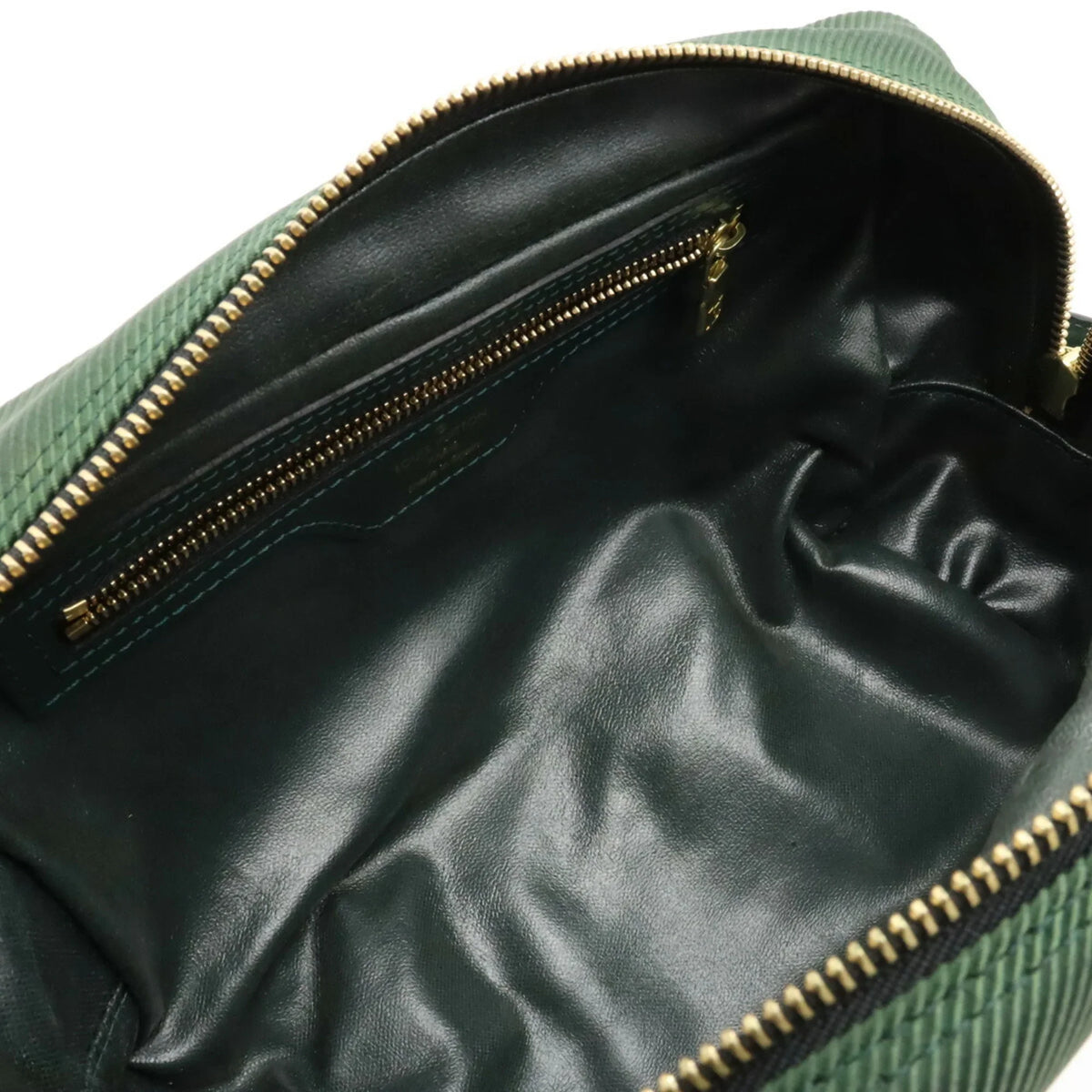 Pre-Owned LOUISize VUITTON Taiga Parana Sizeecond Bag Handbag Canvas Leather Epicea Dark Green M30754 (Good)