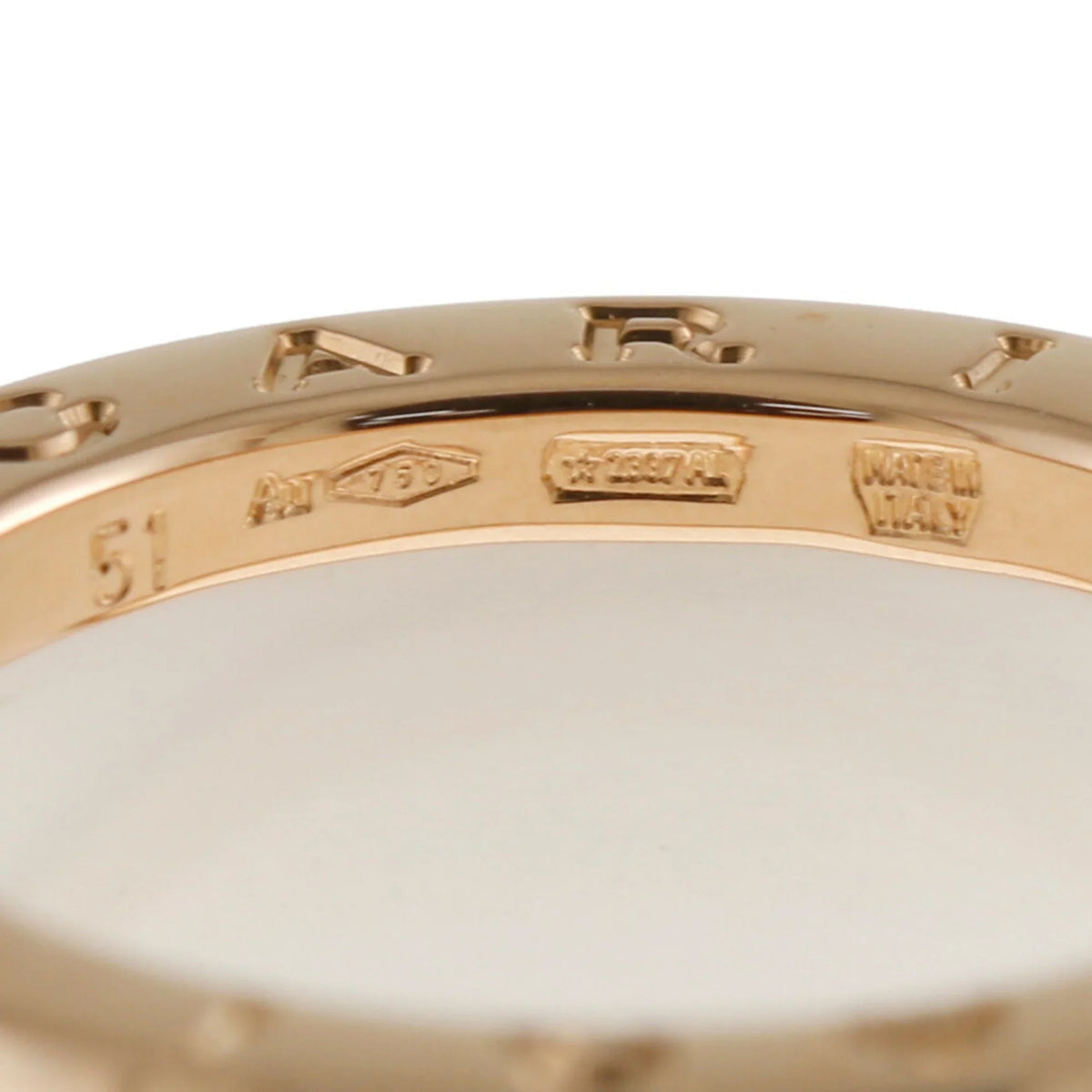 Pre-Owned Bvlgari B Zero One B-zero.1 4 Band Ivory Ceramic Ring No. 10 18K Women's BVLGARI (Good)