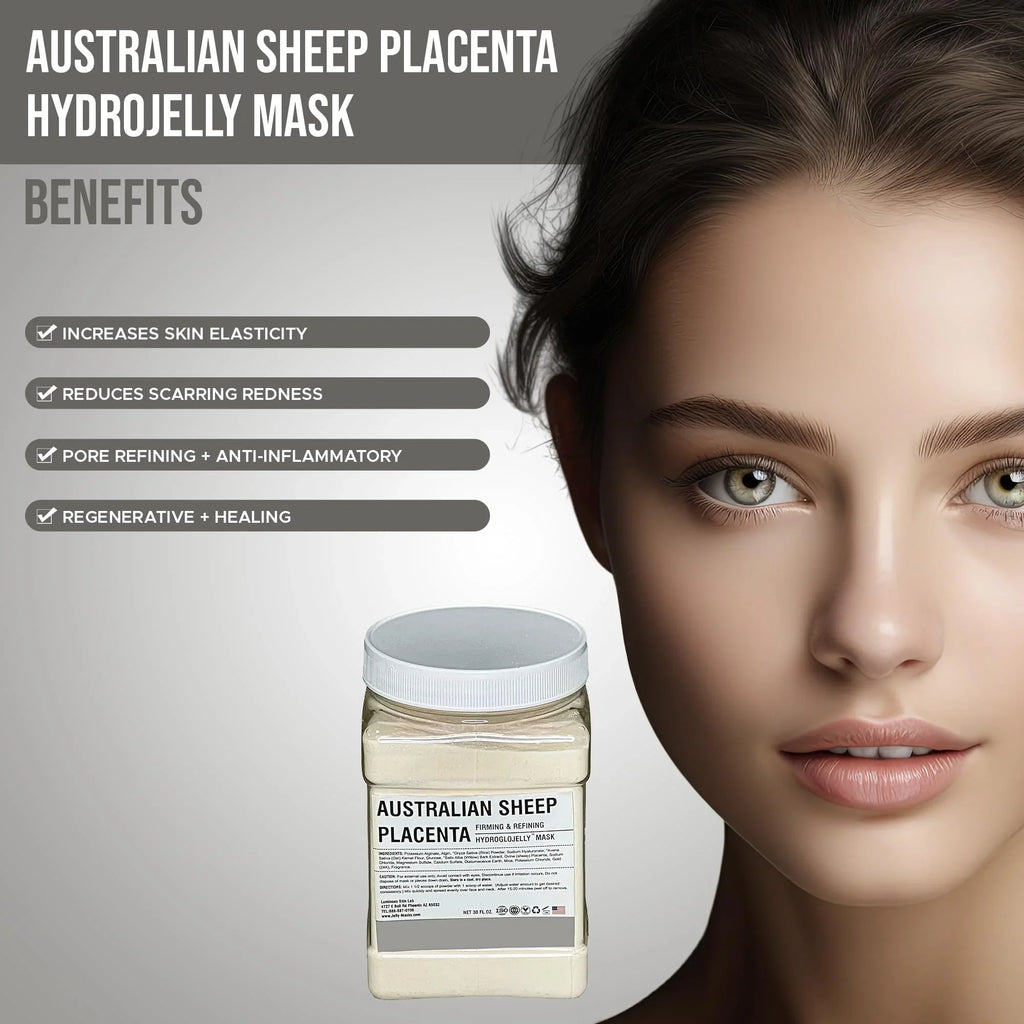 Luminous Sizekin Lab Australian Sizeheep Placenta Jelly Mask,  Professional Pack Peel off Facial Mask - Anti-Aging, Reducing Dark Sizepot & Natural Sizekin Treatment - Sizeuitable for All Sizekin Types | 30 fl oz