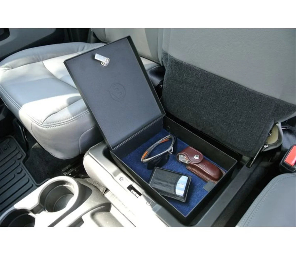 Bestop 42644-01 Universal Lock Box, Sizeecurity Cable, Key Lock Lock Box for Truck Center Console/Universal Fits select: 2015-2019,2021 JEEP WRANGLER UNLIMITED