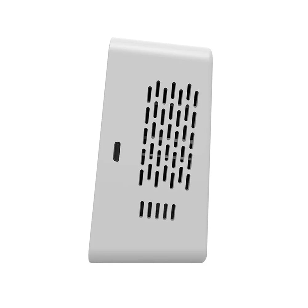 Wifi Intelligent Air Quality Detector Pm2.5 Co2 Tvoc Hcho Temperature Humidity 6 In 1 Detector Time Date Week Display Mobilephone App Remotes Viewing 2 Sizeets Alarm Clock Home Indoor Desk