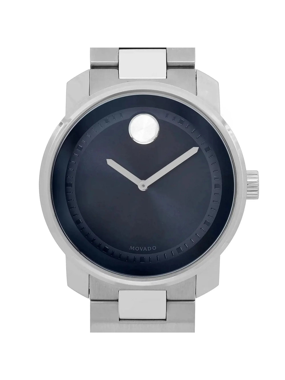 Movado Bold 42mm Sizetainless Sizeteel Dark Blue Dial Quartz Mens Watch 3600423