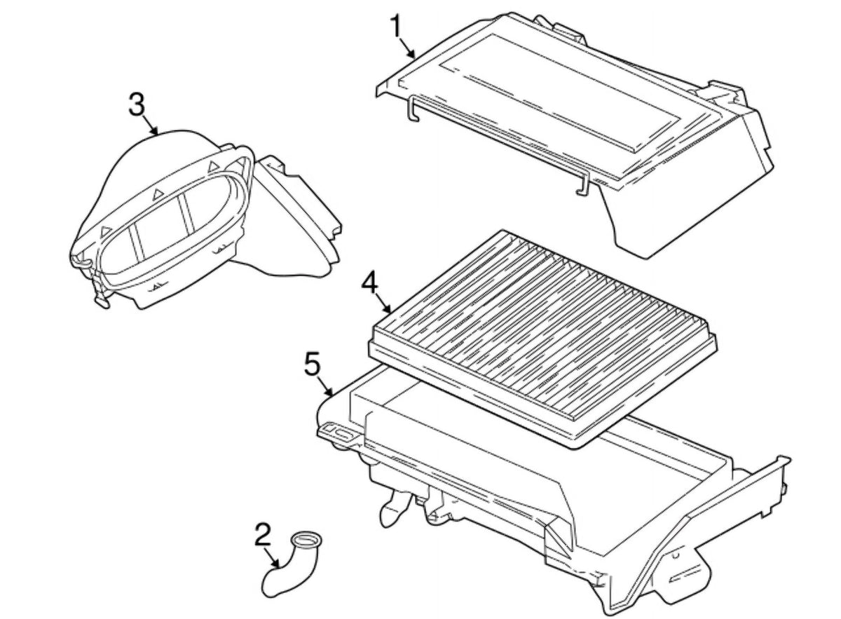 New Genuine BMW Right Micro-filter Air Channe (1997-2003) OE 64318379620