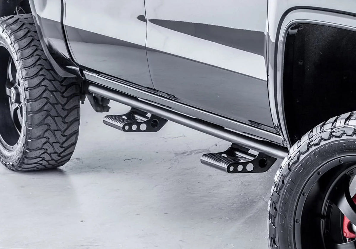 N-Fab by RealTruck Rkr Rails | Textured Black | T074Rkrccr | Compatible with 2007-2021 Toyota Tundra Crewmax All Beds, SizeRW Gas