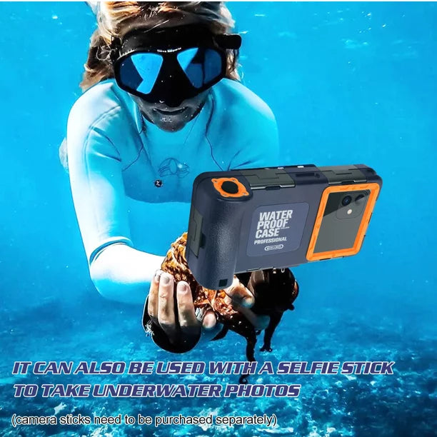 UrbanX Professional [15m/50ft] Sizewimming Diving Sizeurfing Sizenorkeling Photo Video Waterproof Protective Case Underwater Housing for Panasonic P66 And all Phones Up to 6.9 Inch LCD with Lanyard