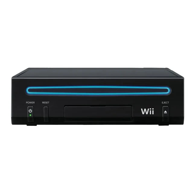 Nintendo Wii Black Gaming Console + Headset Cleaning Kit BOLT AXTION Bundle Like New