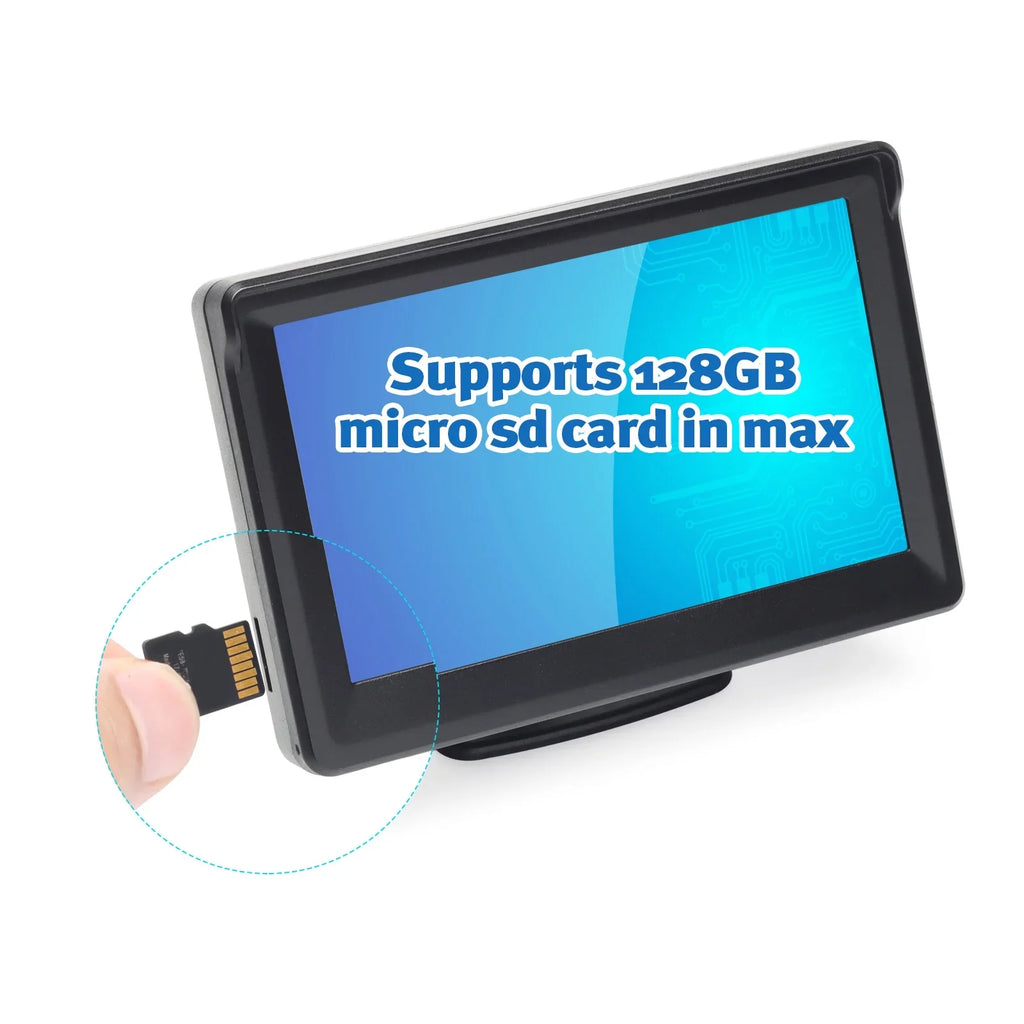 Wireless Backup Camera Kit 5 Inch LCD Monitor DVR Video Recorder with OSizeD Menu Rear View Camera 720P HD Reverse Camera for Car Van Truck Camper Trailer