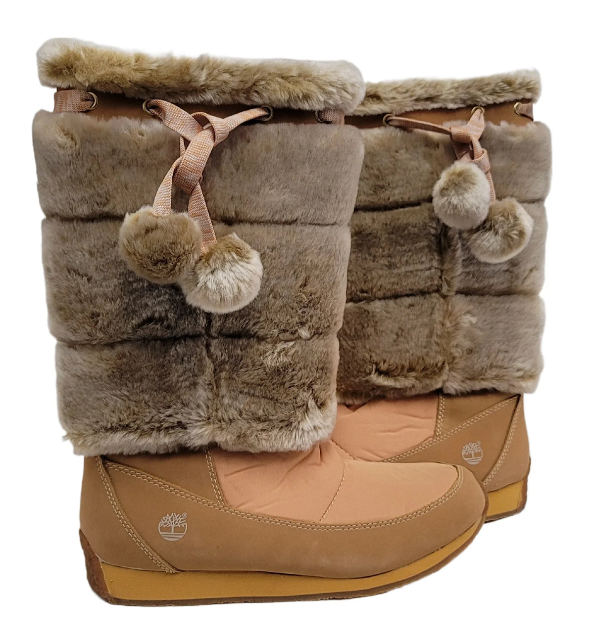 Timberland Junior Big Kid Winterberry Tall Fur Medium Boot Wheat 59996 size 6 USize