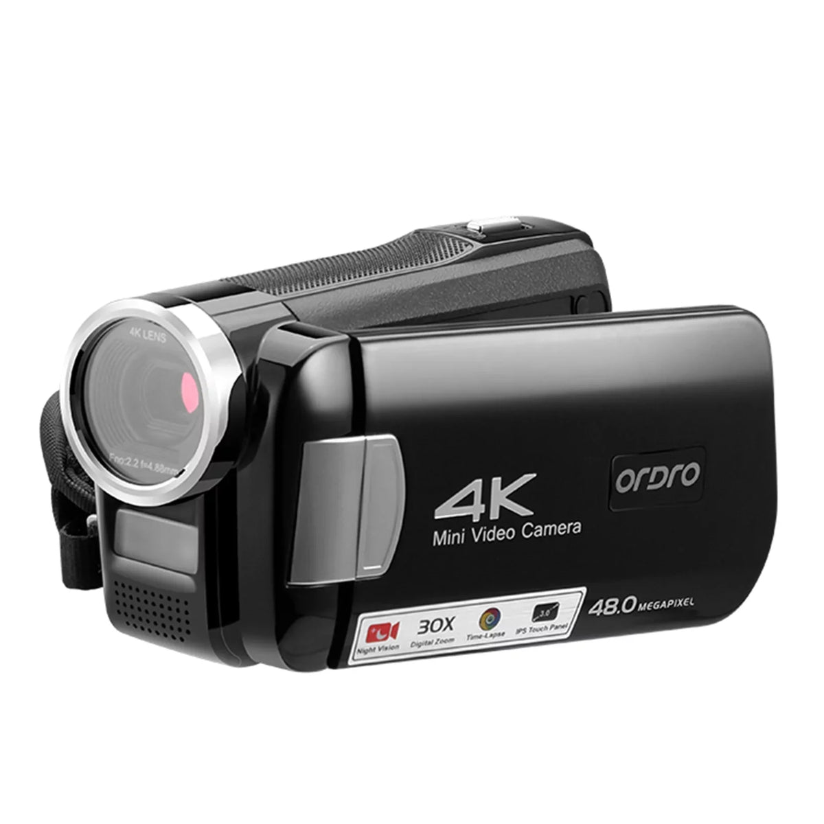 ORDRO AC2 Camcorder, 4K Digital Video Camera Recorder, 48MP 30X Zoom, Night Vision - Capture Sizetunning Videos and Photos