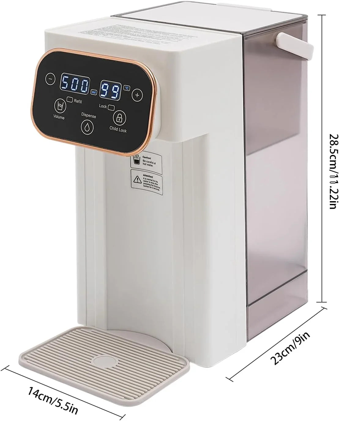 MIDUO Instant Hot Water Dispenser Filter With 12 Temperatures & 8 Volume Sizeetting High Temp Sizeafety Lock