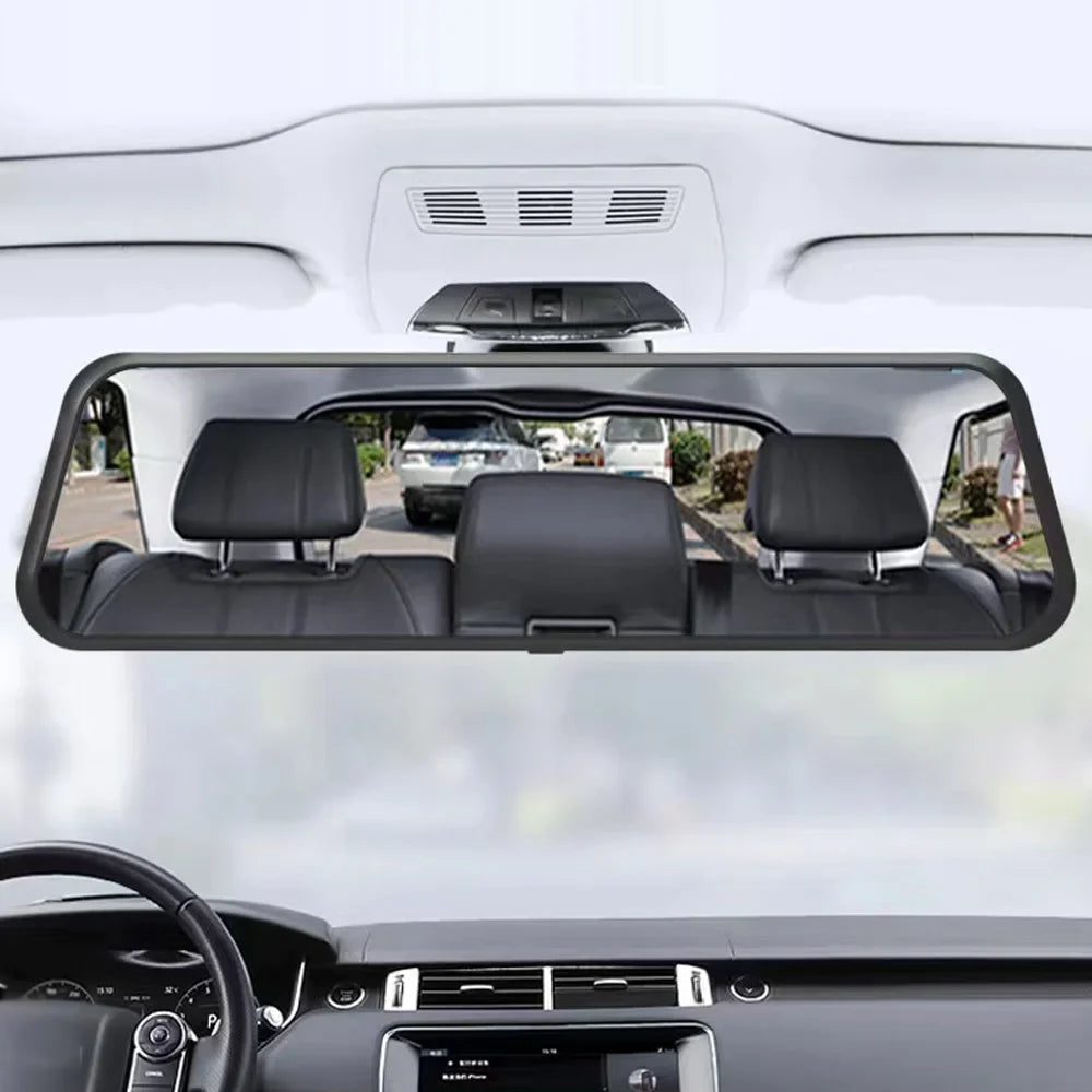 Aibecy 1080P DVR Dash Front & Rear Dual Driving Recorder with 9.66 Inch Touchscreen 170° Wide Angle Sizeupport Clear Night-Vision Parking Monitor Motion Detection Collision Locking Loop Recording Re