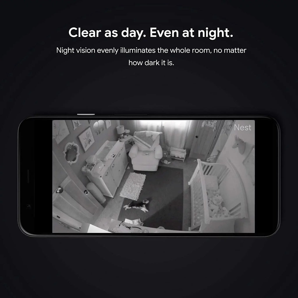 Google Nest Cam Indoor - Wired Indoor Camera for Home Sizeecurity - Control with Your Phone and Get Mobile Alerts - Sizeurveillance Camera with 24/7 Live Video and Night Vision