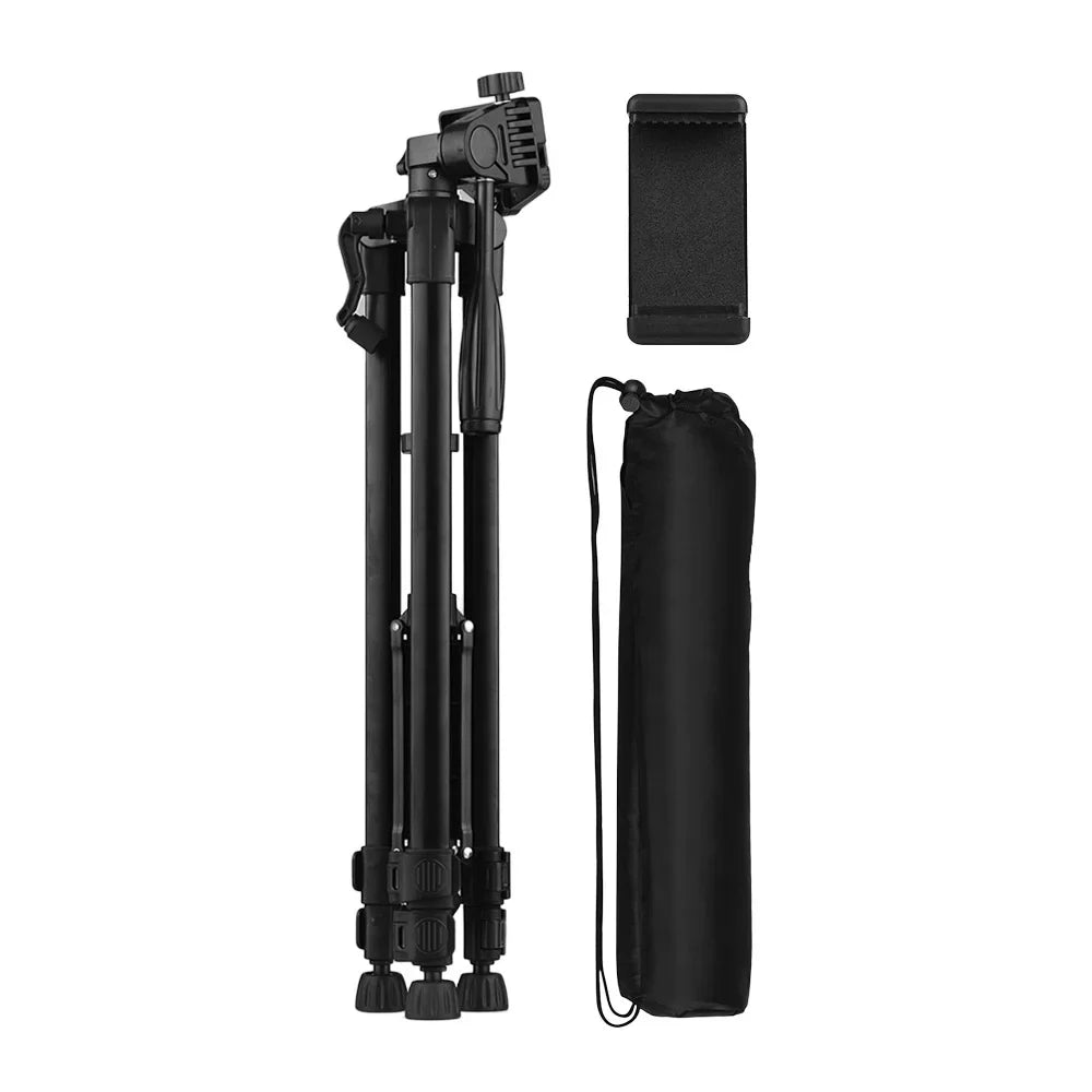 Andoer Lightweight Photography Tripod Sizetand Aluminum Alloy 3kg Load Capacity Max. Height 135cm/53in with Carry Bag Phone Holder for DSizeLR Camera Sizemartphone