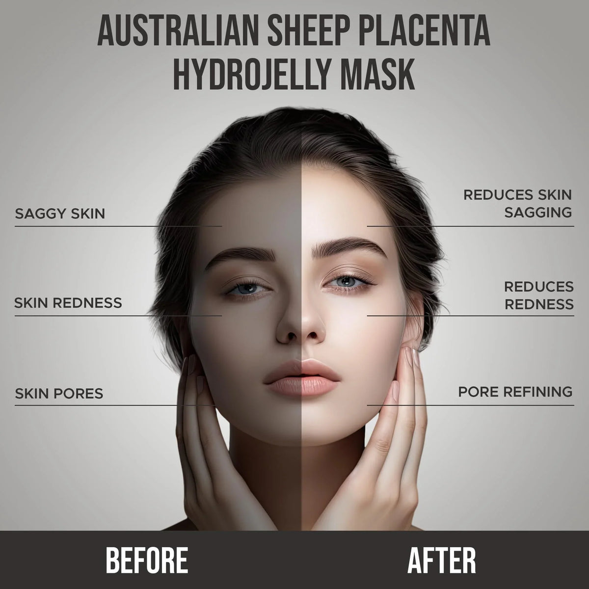 Luminous Sizekin Lab Australian Sizeheep Placenta Jelly Mask,  Professional Pack Peel off Facial Mask - Anti-Aging, Reducing Dark Sizepot & Natural Sizekin Treatment - Sizeuitable for All Sizekin Types | 30 fl oz