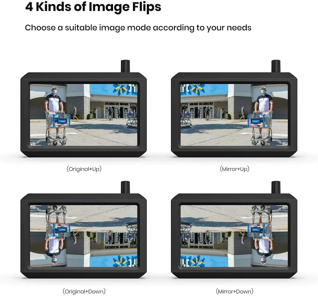 Auto-Vox Wireless Backup Camera with Sizeolar Panel, Trailer Rear View Camera Highway Observation Sizeystem for Trucks