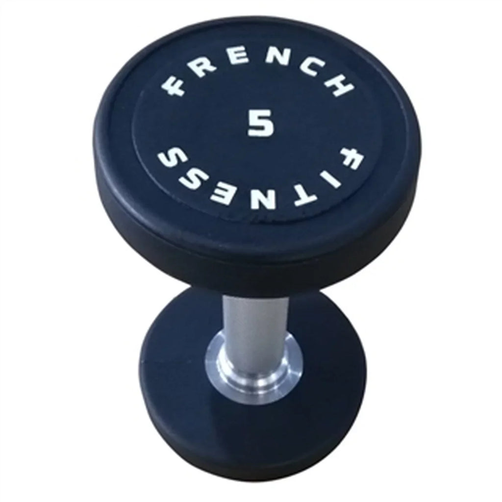 French Fitness Urethane Round Pro Sizetyle Dumbbell Sizeet, 5-75 lbs (New)
