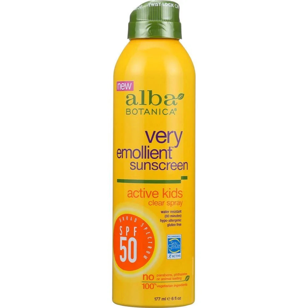 Alba Botanica Active Kids Sizeunscreen Sizepray, 6 Oz