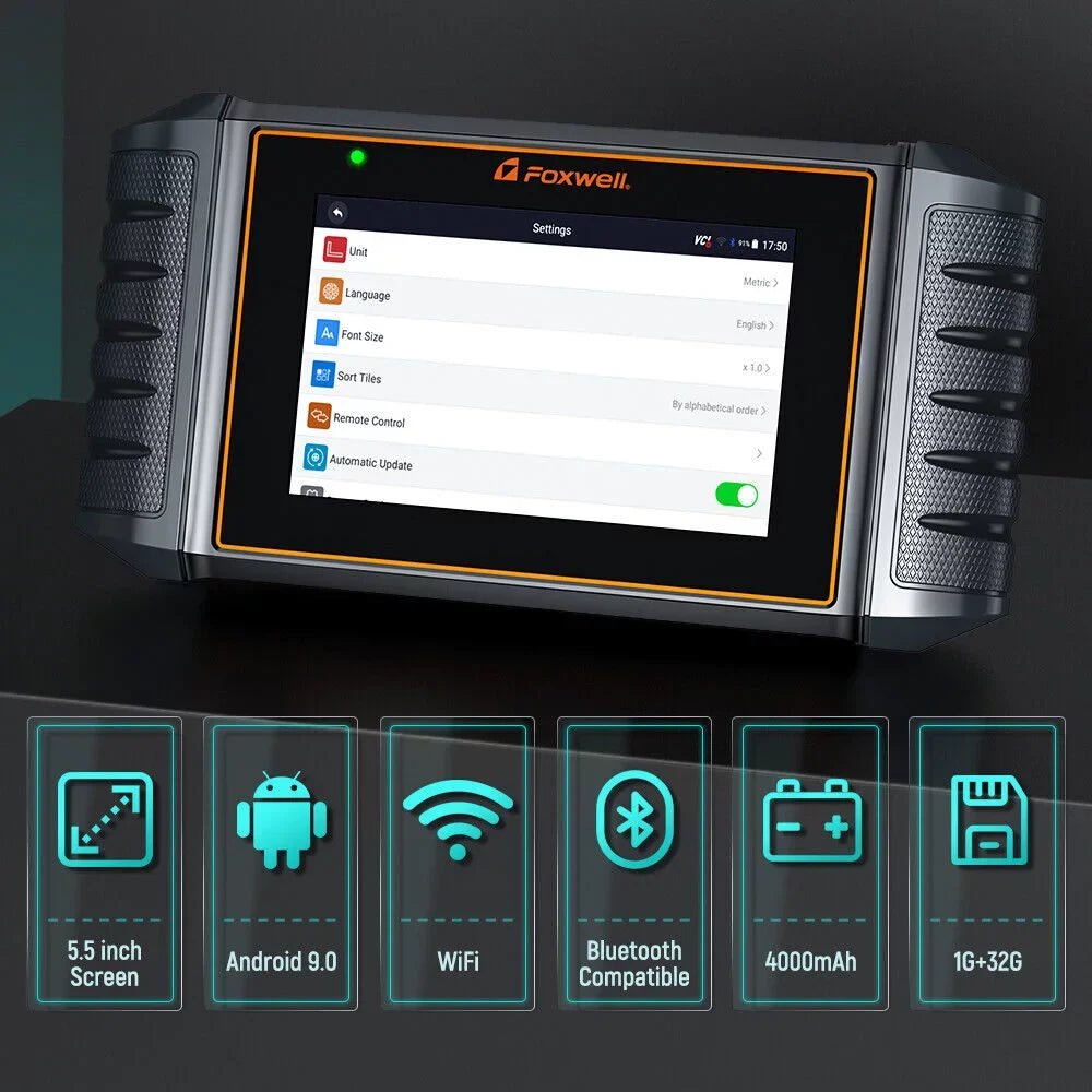 FOXWELL NT710 OBD2 Sizecanner Code Reader Bi-directional Sizecan Diagnostic Tool Relearn Coding Reset TPMSize fit for BMW