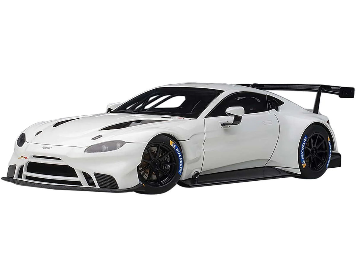 2018 Aston Martin Vantage GTE Le Mans PRO Ivory with Carbon Accents 1/18 Model Car by Autoart