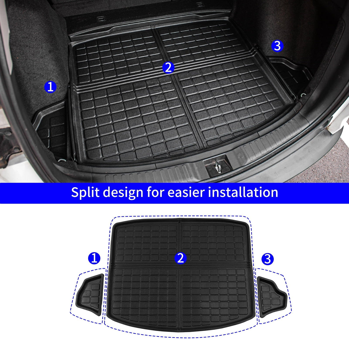 Fit 2017-2022 Honda CRV Fuel Floor Mats Cargo Liner 2021 CR-V Accessories (Trunk Mats + Floor Mats)