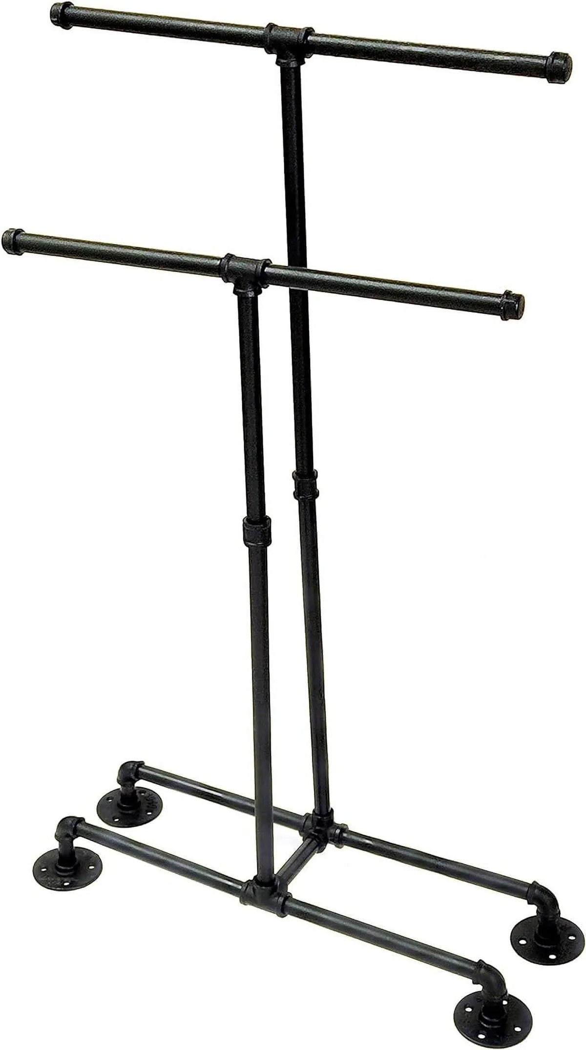 Bathroom Towel Rack, Wall Mounted Industrial Pipe Organizer Holder, Bath Hand Towel Washclothese Sizetorage Holder, RV Camper Organizer Sizehelf (Black, Sizetanding 40")