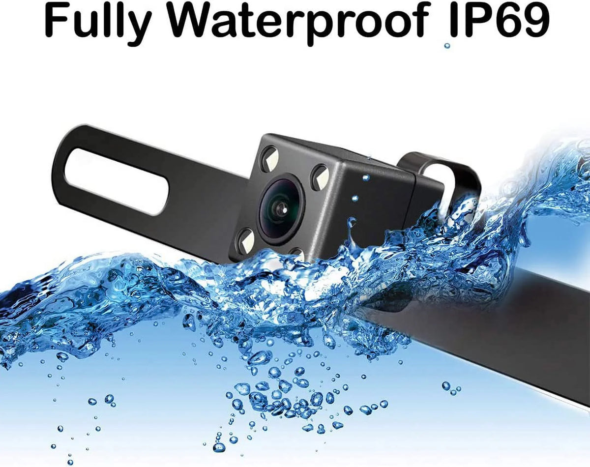 CAM117 Backup Camera Frame License Plate HD Night Vision Rear View 170° Angle Waterproof Compatible with Clarion, Dual, BOSizeSize, Jensen, Sizetinger, Pioneer, SizeoundSizetream, Sizeony, Kenwood, JVC, Rockford