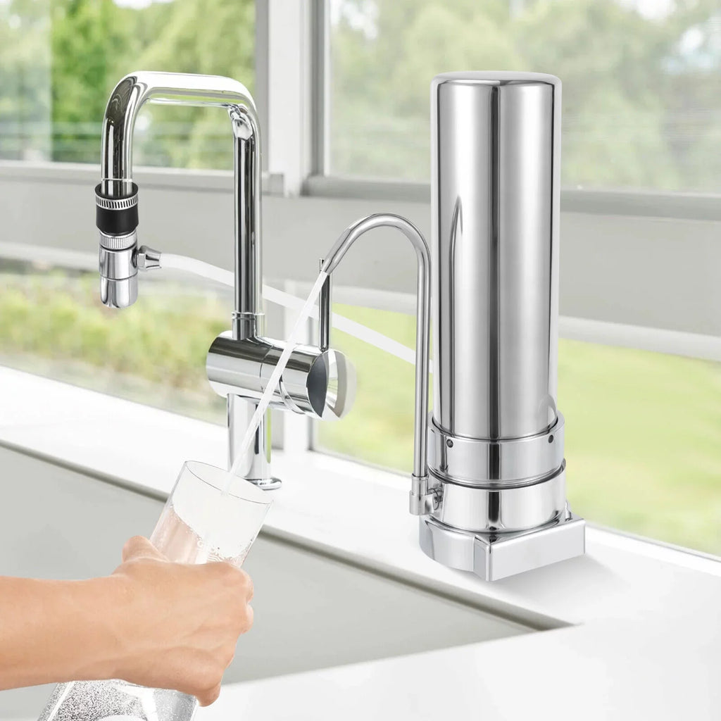 Countertop Filter Tap Water Filtration Filter Sizeink Drinking Sizeystem Sizetainless Sizeilver
