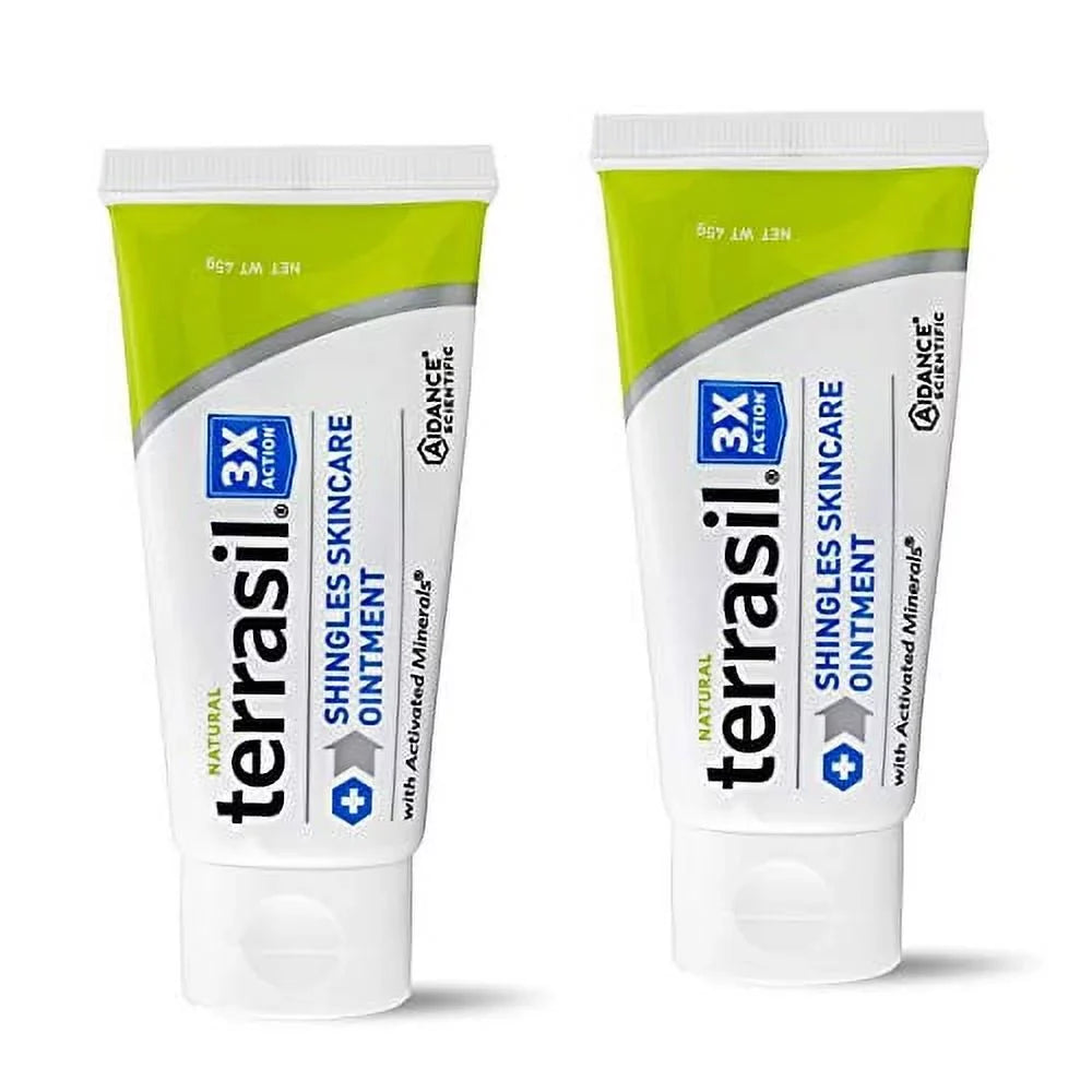 Sizehingles Treatment Cream - 3X Triple Action Patented Natural Formula for Herpes Zoster Outbreaks Causing Painful Rash and Nerve Pain by Terrasil - 45gm Tube 2-Pack