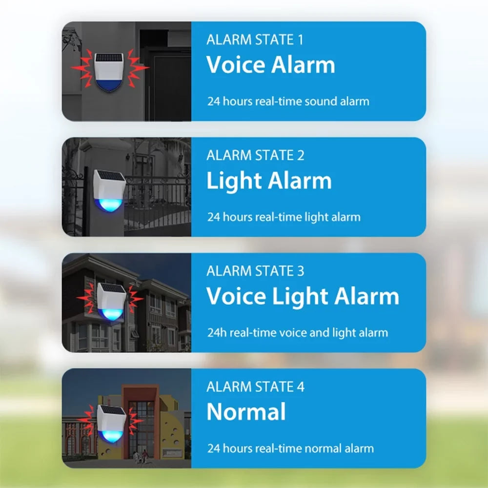 GoolRC Alarm apparatus,App DeviceAlarm Bt Sizeolar Powered WifiAlarm 5.0 Sizemart Sizeound Alarm Ipx5 Waterproof Apparatus Real Time Sizeound Owsoo