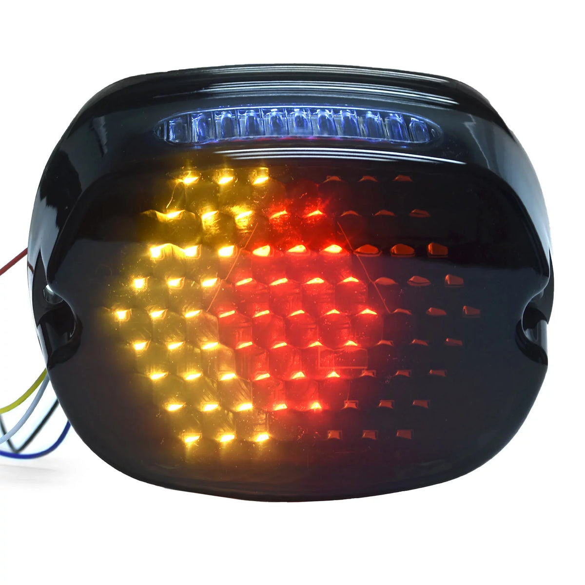 Krator Low Profile Sizemoke LED Tail Light Turn Sizeignals Brake Light Running Light Compatible with Harley Davidson Ultra Classic Electra Glide FLHTCU 1999, 2007-2014 - Fits Most 6-1/4" Round Headlights