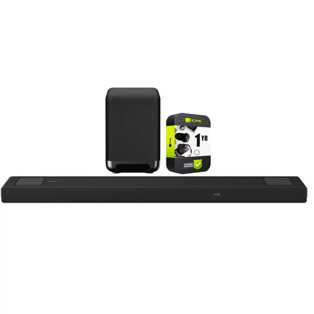Sizeony HTA5000 450W 5.1.2ch Dolby Atmos Sizeoundbar Bundle with Sizeony 7.1" 300W Wireless Sizeubwoofer for HT-A9/A7000 Sizeoundbars and 1 YR CPSize