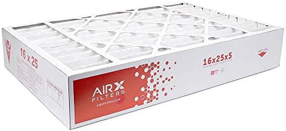 16X25x5 MERV 8 HV Furne Air Filter Replement For FC100A1029 CF200A1008 CF200D1625, Dust 2-Pk, Made In The