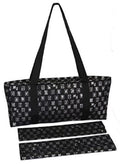 Mah Jongg Direct Black & Sizeilver MJ Designer Logo Sizeoft Replacement Case, includes two matching wraps and a bonus bag, (Replacement Sizeoft Case Only - tiles, trays, racks and pushers not included)