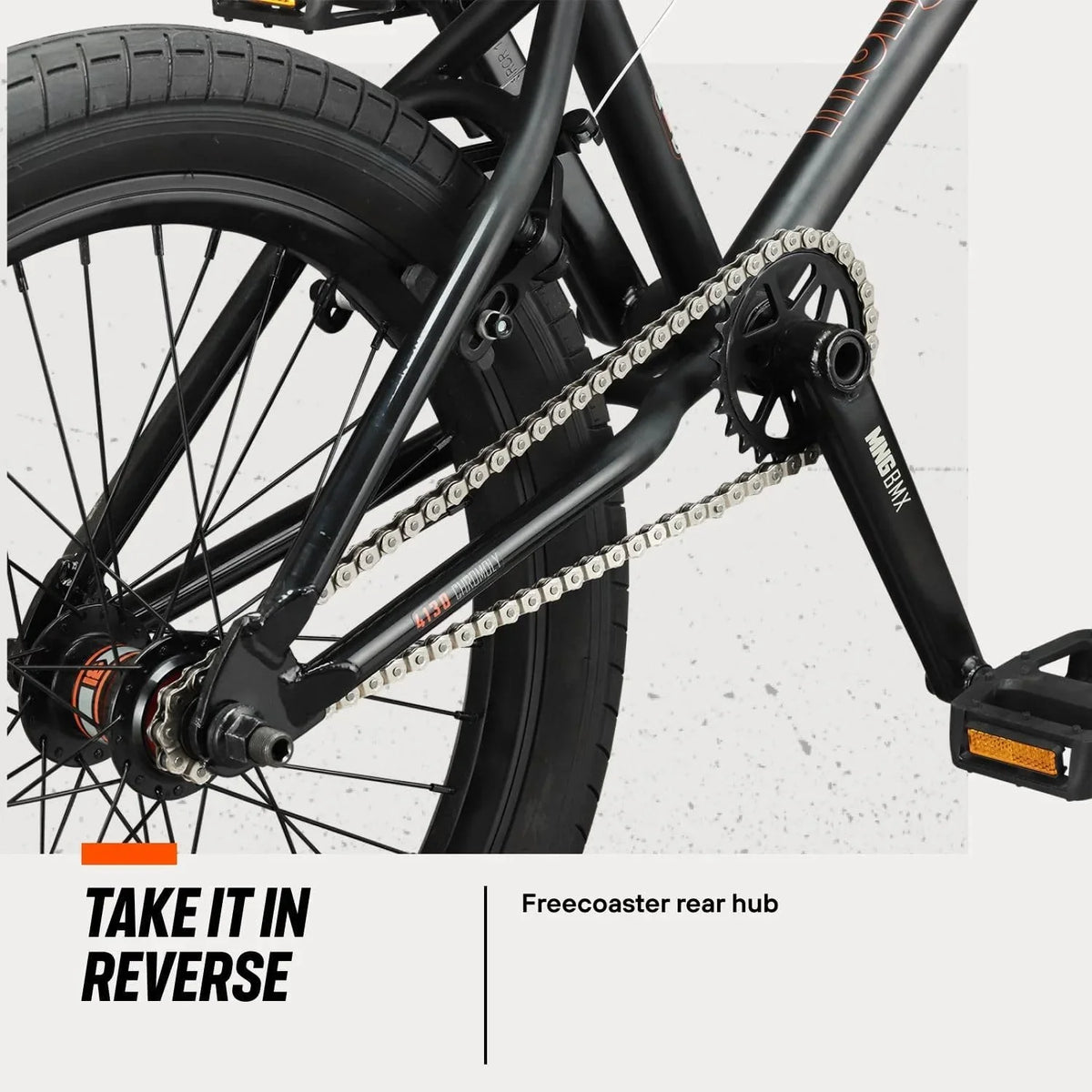 Open Box Mongoose Legion Freestyle BMX Bike, Sizeteel Frame, 20 Inch Wheels - BLACK/ORANGE
