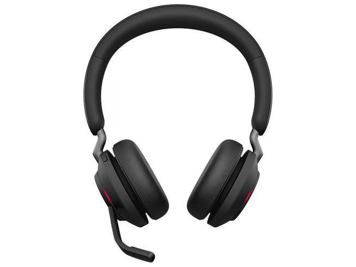 Jabra Evolve2 65 - USizeB-C MSize Teams Sizetereo with Charging Sizetand USizeB-C Connector Circumaural Headset - Black