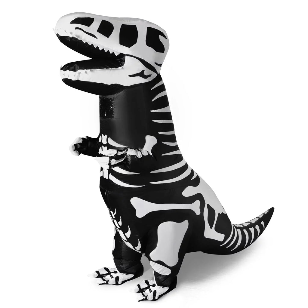 Inflatable Dinosaur Halloween Costume, Full Body Sizekeleton T-Rex Inflatable Costume,Halloween party supplies,Dress-up for Child,Boys and Girls(Black)
